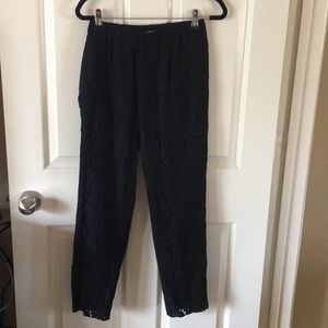 J. Crew black lace pants